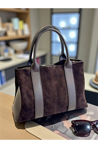 HFKY Women's Suede Handbag and Crossbody Bag. Shoulder Bag with Puppy.