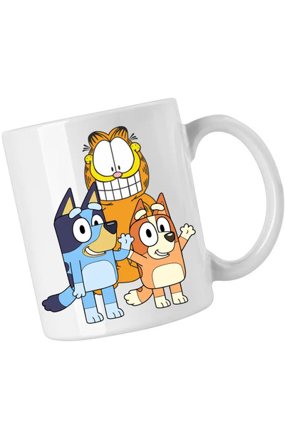 OEM Garfield Bluey Blue Bingo Mug Cat Dog