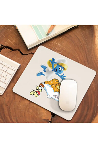 OEM Mousepad Garfield Smurfette Smurfs Motan
