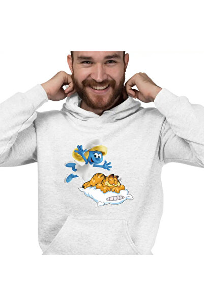 OEM Hanorac Barbati Garfield Strumfita Strumfii Motan