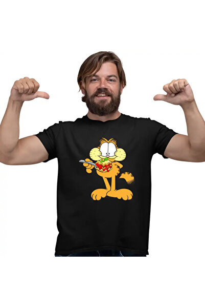 OEM Ανδρικό μπλουζάκι Garfield Lasagna με τροφή για γάτες