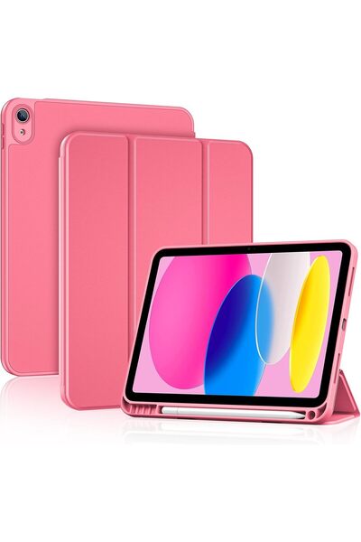 PROCASE iPad Case for 11-inch (A16, 2025) & 10.9-inch (2022) with Pencil Holder — Pink