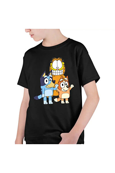 OEM Tricou Copii Baieti Garfield Bluey Blue Bingo Catei Pisica