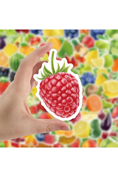 Generic 100-piece Fruit & Vegetable Waterproof Vinyl Stickers for Laptop, Skateboard, Water Bottles (Aesthet