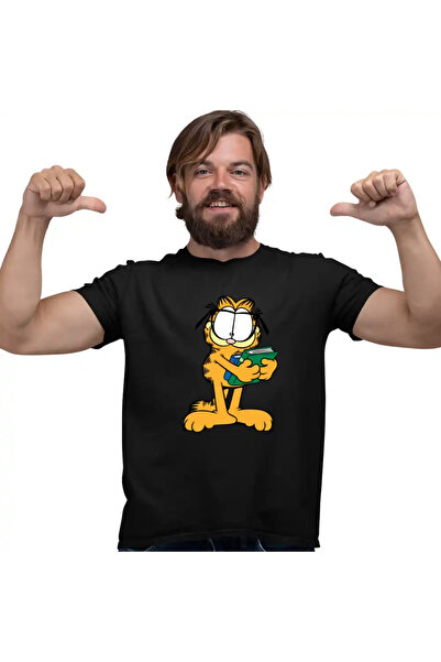OEM Tricou Barbati Garfield Carti Scoala Invata