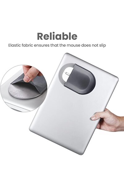 Other Reusable Adhesive Universal Mouse Holder — Gray, Bluetooth