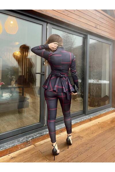 LAST POİNT PARTS Women's Scuba Fabric Two-Piece Suit (Original Images and Videos Were Used)