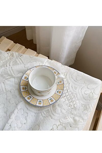 Generic 90x90cm White Lace Square Tablecloth, Embroidered - Dustproof Bedside Cover, Bedroom Decor