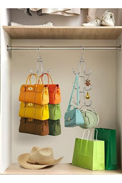 Generic Purses Hanger Organizer for Closet Space Saving Bag Storage Hook for Hanging Handbags