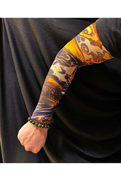 Lokiboo وشم جورب يمكن ارتداؤه على الذراع والساق ليكرا قطعتين موديل 27