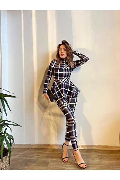 LAST POİNT PARTS Women's Scuba Fabric Two-Piece Suit (Original Images and Videos Were Used)