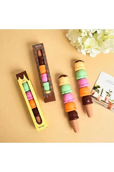 Lokiboo Ice Cream Balls Shaped Felt Tip Pen 5 Pieces 5 Colors