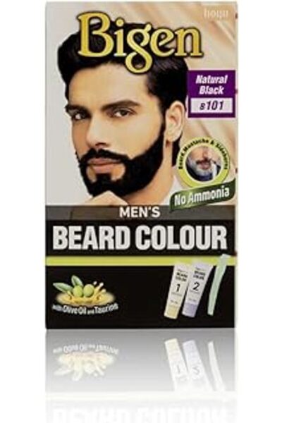 BİGEN Ammonia-Free Beard Dye for Men, Natural Black B101