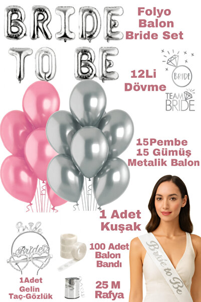 düskapanıparti Bride To Be Folyo Balon Gelin Bekarlığa Veda Parti Malzemeleri...