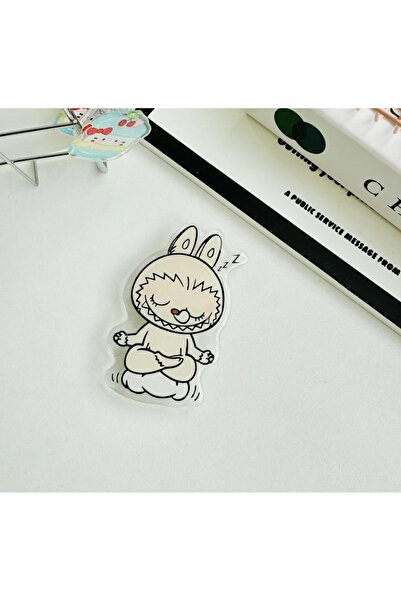 EDELFU Popsocket Yapışkanlı Sevimli LABUBU Desenli Telefon Tutacağı Akrilik Epoksi Yüzey Parmak Tutucu