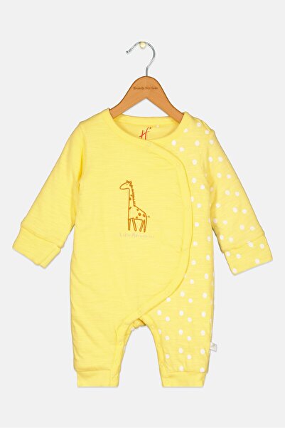 Hamleys Toddlers Boy Embroidered Long Sleeves Romper, Yellow