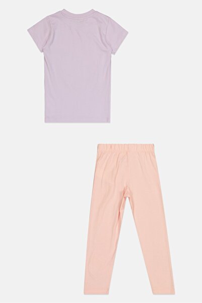 Disney Junior Toddlers Girl 2 Pieces Short Sleeve Minnie Graphic Print T-Shirt And Pants Sleepwear Set, Multicolor