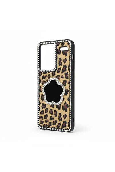 batuteknoloji Xiaomi Redmi Note 13 Pro Plus 5G Aynalı Taşlı Leopar Desenli BT...
