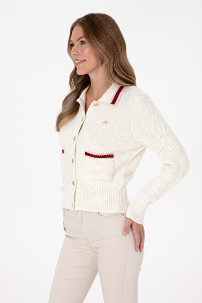 U.S. Polo Assn. Women's Cream Knitwear Cardigan 50315553-Vr256