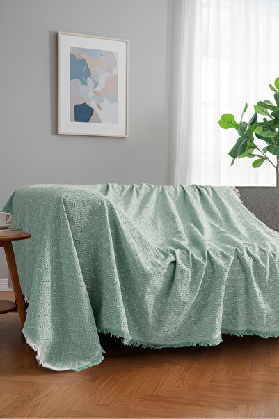 rellhome Bohemian Style Sofa Throw 170X220 cm – Fringed Tv Blanket & Decorative Sofa Cover