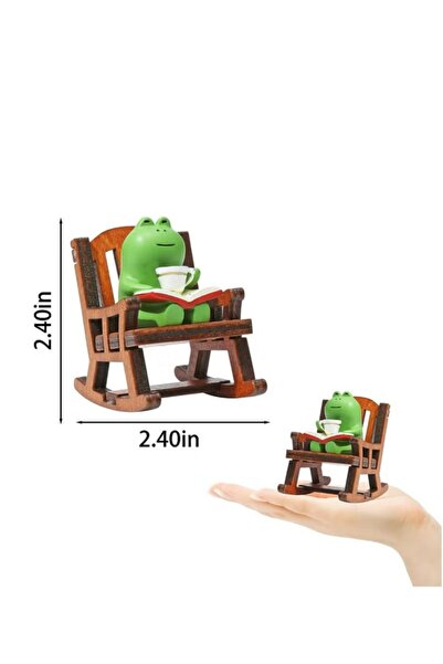 Generic Miniature Frog Figurines Statue Desk Bedroom Decor Gifts Indoor