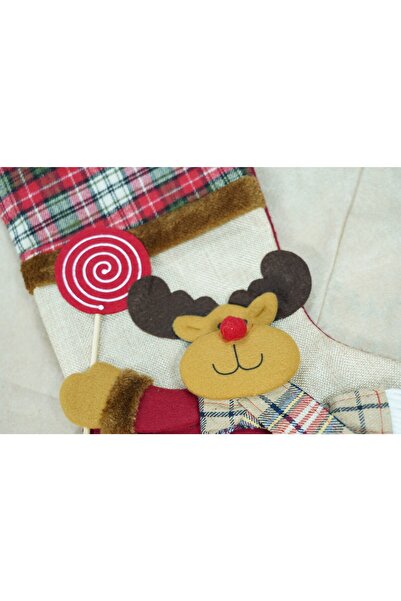 Flippy Gift Stocking, Flippy, With Reindeer Pattern, Multicolor, Size 20x40 cm, Textile, Indoor