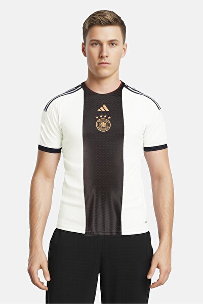 adidas Men Sportswear Fit Short Sleeves Germany 22 Football Jersey Shirt, Multicolor