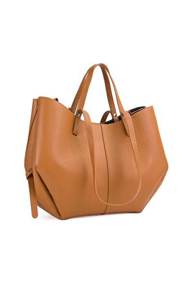 Posete Fagaras Mirai Leather Purse - Camel, 1 Compartment, Removable Eyeshado...