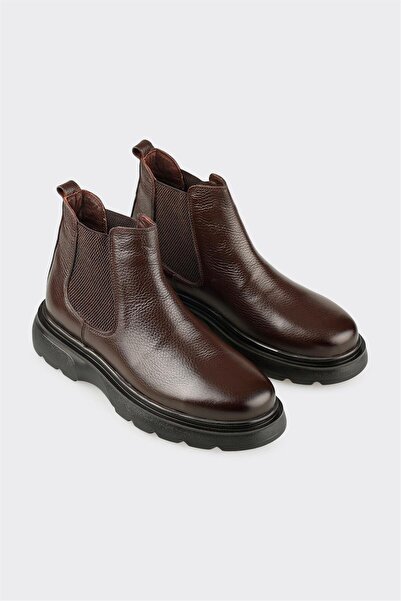 Elle Shoes Kahve Deri Erkek Günlük Bot