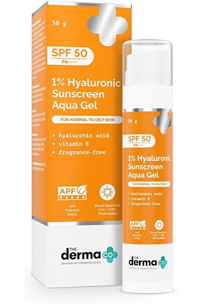 The Derma Co Aqua Hyaluronic Sunscreen Gel 1% Hyaluronic SPF50 PA++++ - 50g