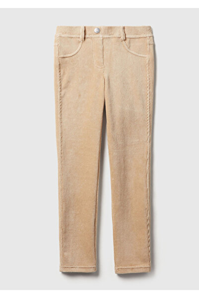 United Colors of Benetton Girl's Beige Velvet Tights