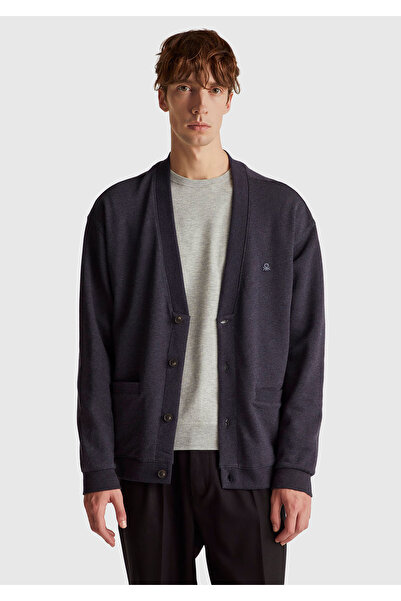 United Colors of Benetton Erkek Lacivert %100 Pamuk Logo İşlemeli Cep Detaylı...