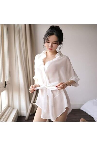 Margoun Women Sleepwear Sexy Robe Female Intimate Lingerie Chiffon Short Nightwea M10