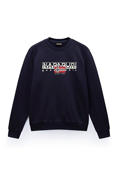 Napapijri Herren Sweatshirt - B-AYLMER, Rundhals. Logo, Regular Fit, einfarbig