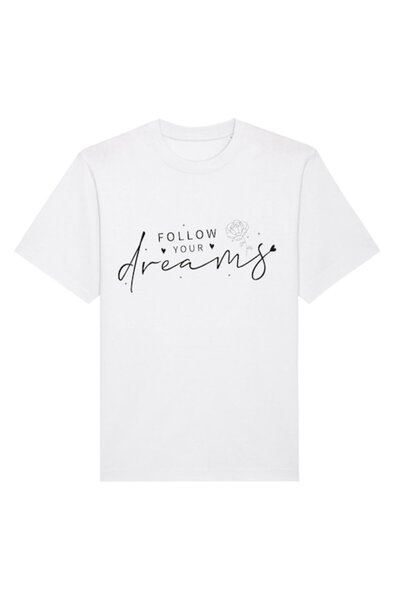 OEM Tricou alb din bumbac cu mesaj motivațional, stil streetwear, mărimea M