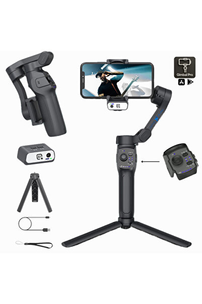 NITOPLAY Stabilizator cu 3 Axe pentru Telefon NITOPLAY® Gimbal Smart L9 Stabilizare Foto/Video, Urmarire AI