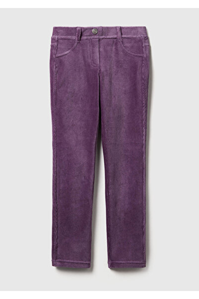 United Colors of Benetton Kız Çocuk Mor Kadife Tayt
