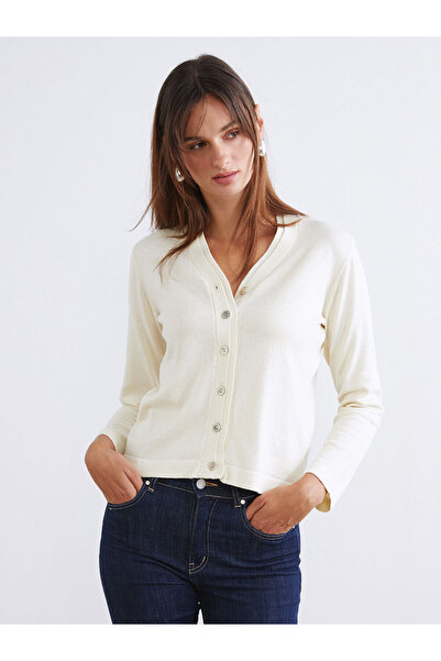 LC Waikiki V-Neck Women's Knitwear Cardigan