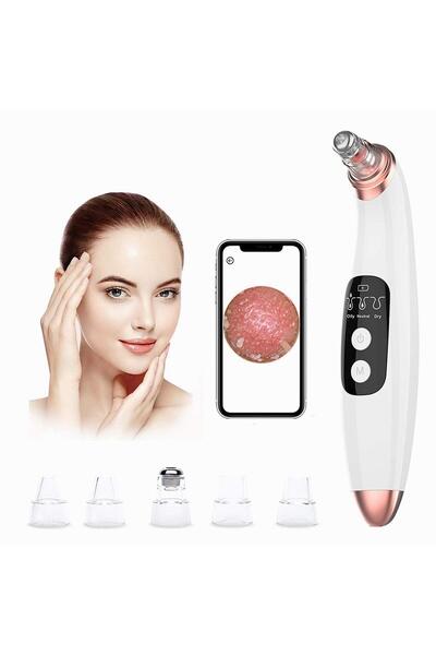 Saharaz جهاز إزالة الرؤوس السوداء بالشفط مع كاميرا عالية الدقة، أداة استخراج حب الشباب من المسام المرئية، 3 أوضاع شفط قابلة للتعديل و5 أوضاع شفط