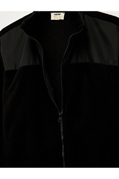 Koton Fermuarlı Uzun Kollu Dik Yaka Polar Sweatshirt