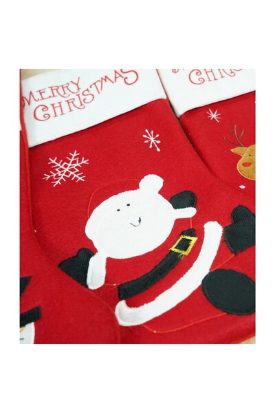 Flippy Gift Stocking, Flippy, With Santa Claus Pattern, Red, Size 20x40 cm, Textile, Indoor