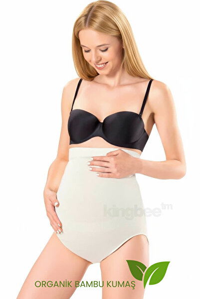 King Bee Organic Anti-Allergenic, Breathable Lightweight and Stretchy Fabric, Ultra High Waist Bamboo Maternity Panties