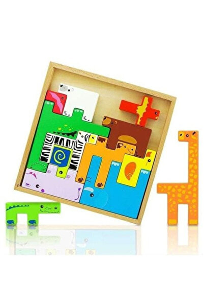 OEM 3D Wooden Animal Tetris - Creative Children's Puzzle (3+)