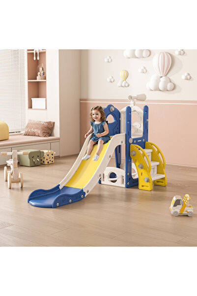 Venpara 6 in 1 Kids Slide, Toddler Playground with Basketball Hoop, Storage