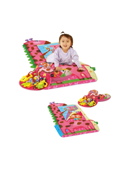 Picodino Baby Tummy-Time Pillow Pink with Play Mat – Motor Development Support