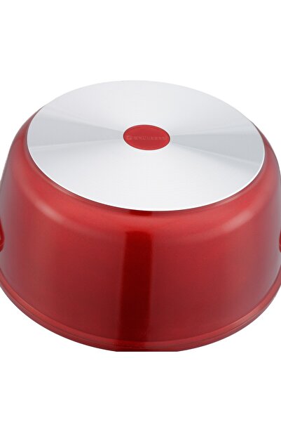 GRÜNBERG Aluminum saucepan, ceramic, glass lid, for preparing jam, tomato sauce, 32cm