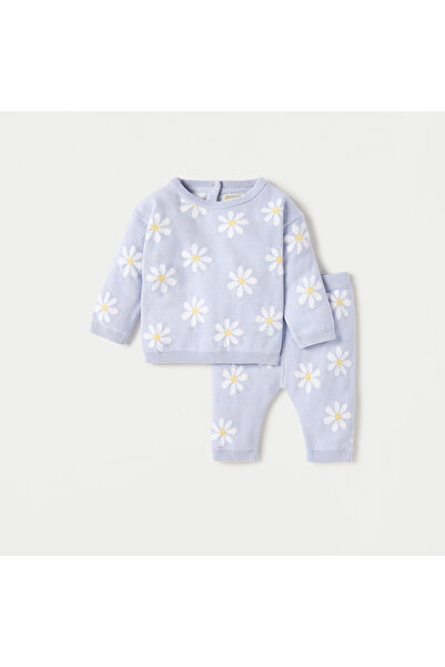 Juniors طقم سترة وبيجامة بطبعة زهور