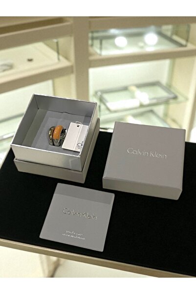 Calvin Klein خاتم نسائي فاخر وأنيق من كالڤن كلاين أصلي 100% مقاس 6 - 52 بكامل المرفقات