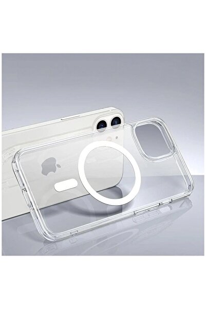 Zebana Apple iPhone 11 Uyumlu Kılıf Sararmaz ClearMag Kılıf (M-Safe Uyumlu) Şeffaf