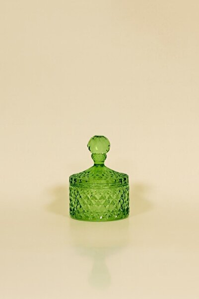 Mirano Cam Tasarım VERDELİSSE KRİSTAL TAŞLI CAM ŞEKERLİK DEKORATİF OBJE 11 CM